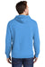 Port & Company PC098H Mens Beach Wash Fleece Hooded Sweatshirt Hoodie Blue Moon Model Back