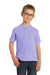 Port & Company PC099Y Youth Beach Wash Short Sleeve Crewneck T-Shirt Amethyst Purple Model Front