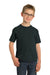 Port & Company PC099Y Youth Beach Wash Short Sleeve Crewneck T-Shirt Black Model Front