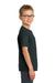 Port & Company PC099Y Youth Beach Wash Short Sleeve Crewneck T-Shirt Black Model Side