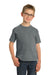 Port & Company PC099Y Youth Beach Wash Short Sleeve Crewneck T-Shirt Coal Grey Model Front