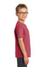 Port & Company PC099Y Youth Beach Wash Short Sleeve Crewneck T-Shirt Merlot Red Model Side