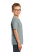 Port & Company PC099Y Youth Beach Wash Short Sleeve Crewneck T-Shirt Pewter Grey Model Side