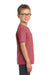 Port & Company PC099Y Youth Beach Wash Short Sleeve Crewneck T-Shirt Red Rock Model Side