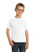 Port & Company PC099Y Youth Beach Wash Short Sleeve Crewneck T-Shirt White Model Front