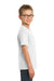 Port & Company PC099Y Youth Beach Wash Short Sleeve Crewneck T-Shirt White Model Side