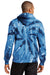 Port & Company PC146 Mens Tie-Dye Fleece Hooded Sweatshirt Hoodie Navy Blue Model Back