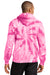 Port & Company PC146 Mens Tie-Dye Fleece Hooded Sweatshirt Hoodie Pink Model Back