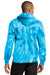 Port & Company PC146 Mens Tie-Dye Fleece Hooded Sweatshirt Hoodie Turquoise Blue Model Back