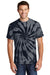 Port & Company PC147 Mens Tie-Dye Short Sleeve Crewneck T-Shirt Black Model Front