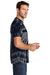 Port & Company PC147 Mens Tie-Dye Short Sleeve Crewneck T-Shirt Black Model Side