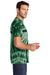 Port & Company PC147 Mens Tie-Dye Short Sleeve Crewneck T-Shirt Forest Green Model Side