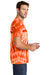 Port & Company PC147 Mens Tie-Dye Short Sleeve Crewneck T-Shirt Orange Model Side