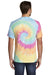 Port & Company PC147 Mens Tie-Dye Short Sleeve Crewneck T-Shirt Pastel Rainbow Model Back