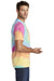 Port & Company PC147 Mens Tie-Dye Short Sleeve Crewneck T-Shirt Pastel Rainbow Model Side