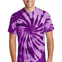 Port & Company Mens Tie-Dye Short Sleeve Crewneck T-Shirt - Purple