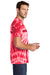 Port & Company PC147 Mens Tie-Dye Short Sleeve Crewneck T-Shirt Red Model Side