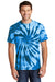 Port & Company PC147 Mens Tie-Dye Short Sleeve Crewneck T-Shirt Royal Blue Model Front