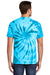 Port & Company PC147 Mens Tie-Dye Short Sleeve Crewneck T-Shirt Turquoise Blue Model Back