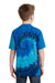 Port & Company PC147Y Youth Tie-Dye Short Sleeve Crewneck T-Shirt Ocean Rainbow Model Back