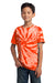 Port & Company PC147Y Youth Tie-Dye Short Sleeve Crewneck T-Shirt Orange Model Front