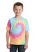 Port & Company PC147Y Youth Tie-Dye Short Sleeve Crewneck T-Shirt Pastel Rainbow Model Front