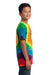 Port & Company PC147Y Youth Tie-Dye Short Sleeve Crewneck T-Shirt Rainbow Model Side