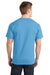 Port & Company PC150 Mens Short Sleeve Crewneck T-Shirt Aquatic Blue Model Back