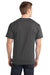 Port & Company PC150 Mens Short Sleeve Crewneck T-Shirt Charcoal Grey Model Back