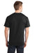 Port & Company PC150 Mens Short Sleeve Crewneck T-Shirt Jet Black Model Back