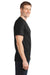 Port & Company PC150 Mens Short Sleeve Crewneck T-Shirt Jet Black Model Side