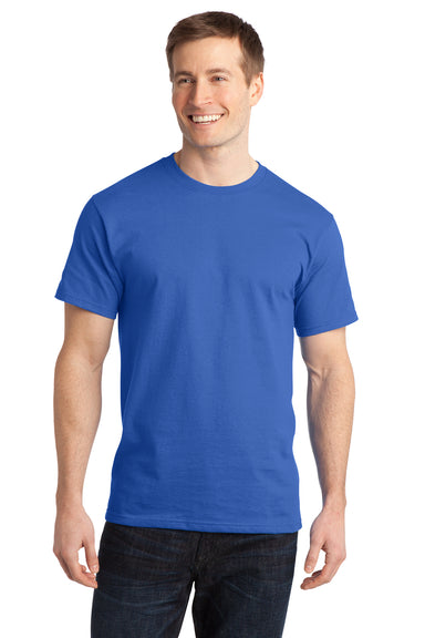 Port & Company PC150 Mens Short Sleeve Crewneck T-Shirt Royal Blue Model Front