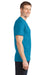 Port & Company PC150 Mens Short Sleeve Crewneck T-Shirt Turquoise Blue Model Side