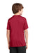 Port & Company PC380Y Youth Dry Zone Performance Moisture Wicking Short Sleeve Crewneck T-Shirt Red Model Back