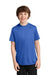 Port & Company PC380Y Youth Dry Zone Performance Moisture Wicking Short Sleeve Crewneck T-Shirt Royal Blue Model Front