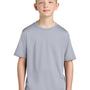 Port & Company Youth Dry Zone Performance Moisture Wicking Short Sleeve Crewneck T-Shirt - Silver Grey