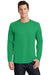 Port & Company PC450LS Mens Fan Favorite Long Sleeve Crewneck T-Shirt Athletic Kelly Green Model Front