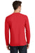 Port & Company PC450LS Mens Fan Favorite Long Sleeve Crewneck T-Shirt Bright Red Model Back