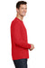 Port & Company PC450LS Mens Fan Favorite Long Sleeve Crewneck T-Shirt Bright Red Model Side