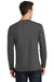 Port & Company PC450LS Mens Fan Favorite Long Sleeve Crewneck T-Shirt Charcoal Grey Model Back