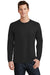 Port & Company PC450LS Mens Fan Favorite Long Sleeve Crewneck T-Shirt Jet Black Model Front