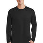 Port & Company Mens Fan Favorite Long Sleeve Crewneck T-Shirt - Jet Black