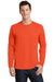 Port & Company PC450LS Mens Fan Favorite Long Sleeve Crewneck T-Shirt Orange Model Front