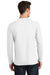 Port & Company PC450LS Mens Fan Favorite Long Sleeve Crewneck T-Shirt White Model Back