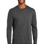 Port & Company Mens Fan Favorite Long Sleeve Crewneck T-Shirt - Heather Black