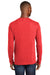 Port & Company PC455LS Mens Fan Favorite Long Sleeve Crewneck T-Shirt Heather Bright Red Model Back