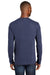 Port & Company PC455LS Mens Fan Favorite Long Sleeve Crewneck T-Shirt Heather Team Navy Blue Model Back