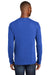 Port & Company PC455LS Mens Fan Favorite Long Sleeve Crewneck T-Shirt Heather True Royal Blue Model Back