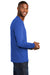 Port & Company PC455LS Mens Fan Favorite Long Sleeve Crewneck T-Shirt Heather True Royal Blue Model Side