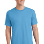 Port & Company Mens Core Short Sleeve Crewneck T-Shirt - Aquatic Blue